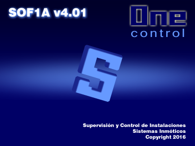 Splash del sistema de supervisión software SOF1A v4.01